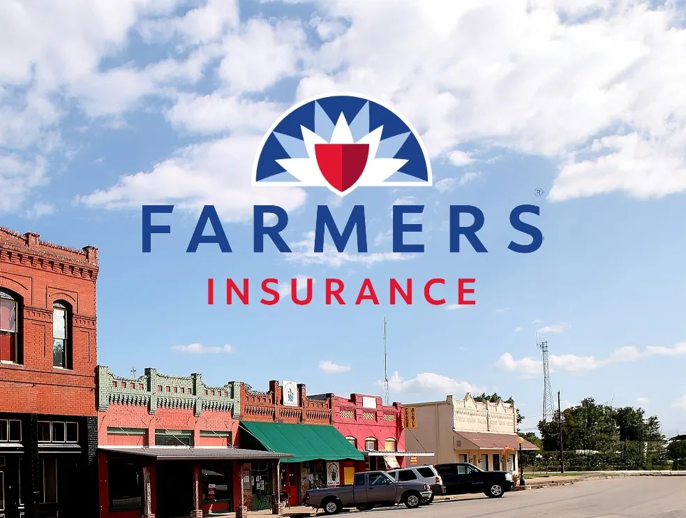 Farmers Insurance Logo over Smithville View