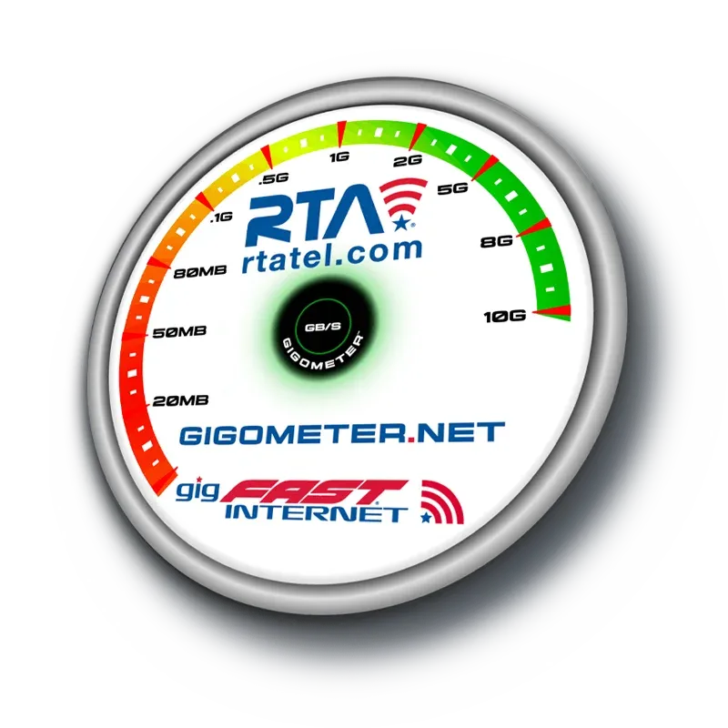 RTA tester for internet speed: The Gigometer.
