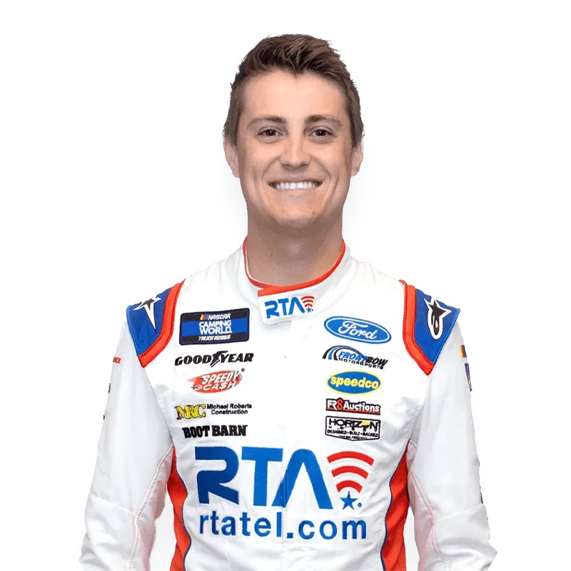 Zane Smith wearing RTA's suit for Charlotte Race